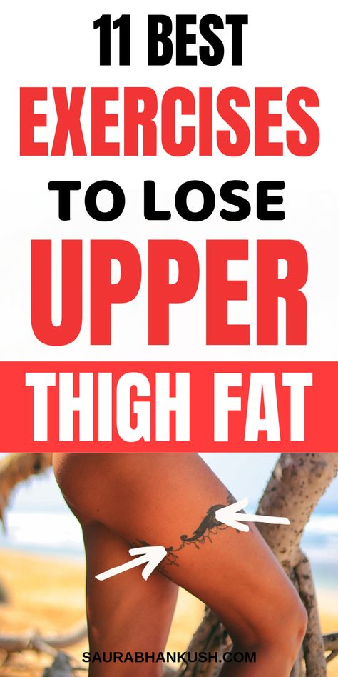 Thigh Fat Workout, 12 Minute Workout, Lose Thigh Fat, Tone Thighs, Fat Workout, Thigh Fat, Best Exercises, Toning Workouts, Lose 50 Pounds