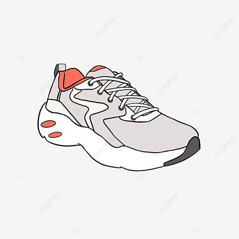 Sport Shoes Illustration, Running Art Illustration, Sport Shoes Drawing, Running Shoes Illustration, Running Clipart, Dress Illustration Design, Shoes Clipart, Running Art, Background Gray