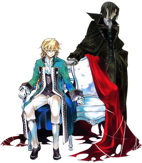 Glen Baskerville and Jack Vessalius / Pandora hearts Victorian Gothic Aesthetic, Pandora Hearts Oz, Manga Box Sets, Pandora Heart, Shōnen Manga, Pandora Hearts, Character Development, Heart Art, Magical Girl