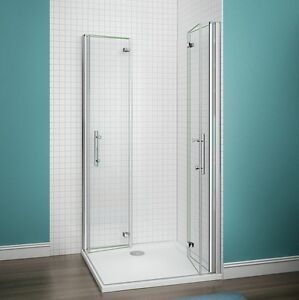 Frameless Bi fold Pivot Hinge Walk In Shower Enclosure Double Glass Door H 185cm | eBay Bifold Glass Shower Door, Bifold Shower Door, Pivot Shower Door, Pivot Hinge, Wet Room Screens, Walk In Shower Enclosures, Double Glass Doors, Shower Trays, Bath Screens