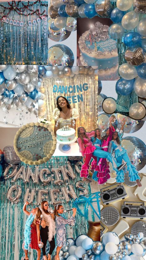 Mama Mia party Mama Mia Party, 17th Birthday Party Ideas, Queen Birthday Party, 17. Geburtstag, Seventeenth Birthday, Dance Party Birthday, Sweet Sixteen Birthday Party Ideas, 17th Birthday Ideas, 20th Birthday Party