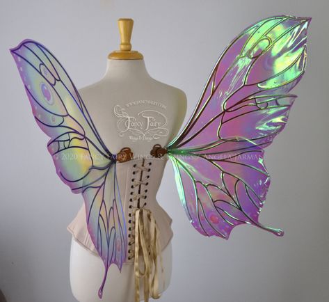 Rainbow Wings & Flash Sale Tonight, at 7pm Pacific Time! — Fancy Fairy Wings & Things Diy Fairy Wings, Fantasy Butterfly, Rainbow Wings, Iridescent Wings, Kristina Webb, Costume Wings, Diy Wings, Fairy Cosplay, Rainbow Fairies