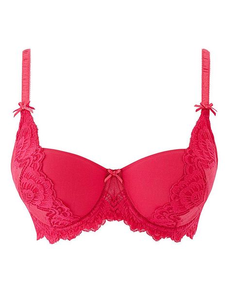 Gigi Padded Balcony Bra Hot Pink Hot Pink, Half Shaved Hair, Half Shaved, Balcony Bra, Jd Williams, Shaved Hair, Simply Be, Balcony, Bra