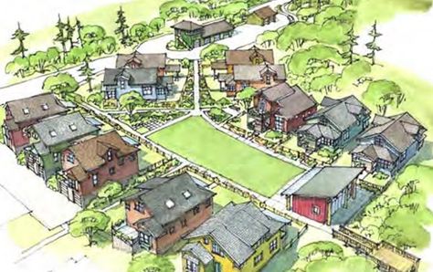 Pocket Neighborhood, Cluster House, Co Housing, Intentional Community, Tiny House Village, New Urbanism, Tiny House Community, Tiny Village, Site Plans