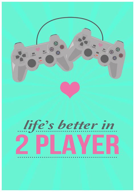 life's better in 2-player Couples Night, Gamer Couple, Swag Couples, Wall Diy, Playstation Games, My Funny Valentine, Playing Video Games, Gamer Life, Video Game Art