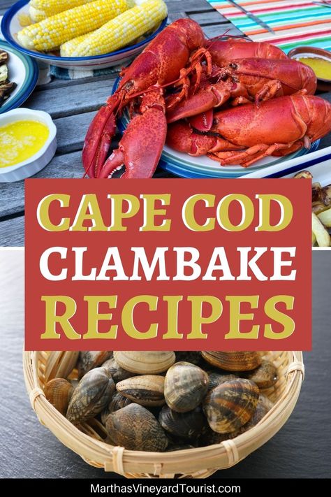 One of the best Cape Cod vacation things to do is have a clambake party! Here we have a clambake recipe for the traditional clam bake on the beach or an oven clam bake recipe. We also have suggested clambake side dishes to make sure your clam bake party is inclusive for everyone, e.g., clambake party ideas with children. Whether your hosting a family party or a clam bake wedding, find out why a clambake is one of the best beach food ideas for a crowd (including beach food ideas for kids!) New England Food Traditional, Clam Boil New England, Clambake Appetizers, Clambake Side Dishes, Clam Bake Party Ideas, Clam Bake Side Dishes, Clam Bake Recipe, Clam Boil Recipe, New England Clam Bake