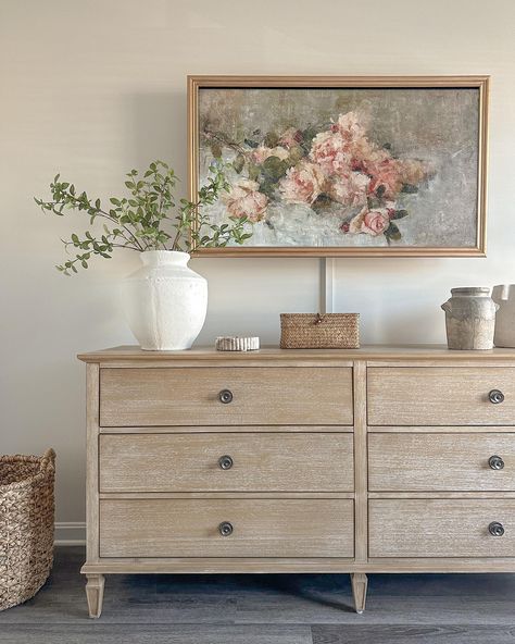 Tv above dresser bedroom