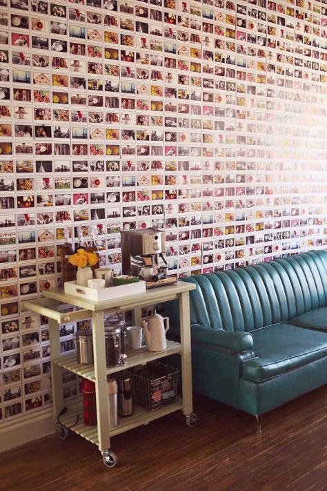 DIY Instax Wallpaper Instax Wall, Photowall Ideas, Polaroid Wall, Casa Country, Creative Wall Art, Statement Wall, Beautiful Mess, Diy Photo, Design Case