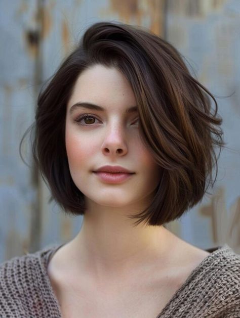 Best Bob Haircuts for Round Faces: Short, Medium, Pixie, Layered, and More Balayage, Bobs On Round Faces, Types Of Short Haircut For Women, Italian Bob 2024 Round Face, Short Bob For Round Face, Trending Bob Hairstyles, Short Hair Cuts For Girls, Short Bob Round Face, Round Face Haircuts Short