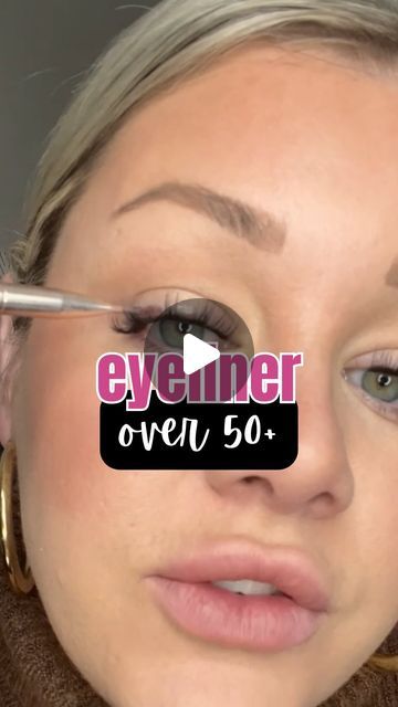 No Makeup Eyeliner Look, How To Wear Eyeliner For Beginners, How To Wear White Eyeliner, How To Apply Eye Makeup Over 50, Eyeshadow Looks For Over 50, Eyeliner For Women In Their 40s, How To Wear Eyeliner In Your 40's, How To Use Liquid Eyeliner, Makeup After 50 Tips