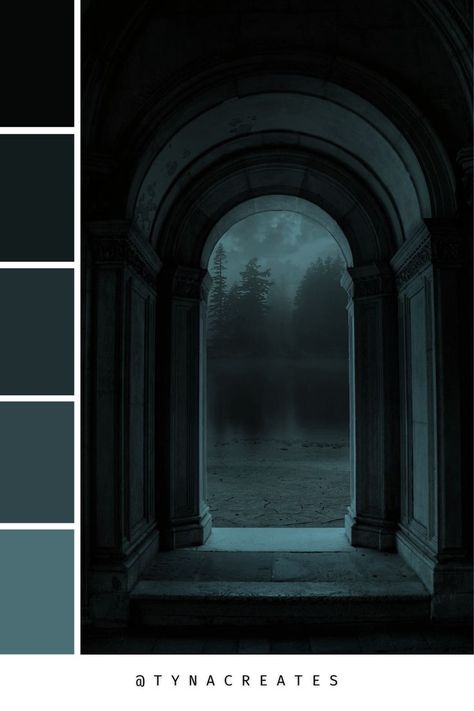 Dark Color Palette Aesthetic, Dark Gothic Color Palette, Fantasy Aesthetic Color Palette, Darkness Color Palette, Dark But Colorful Aesthetic, Graveyard Color Palette, Grayscale Color Palette, Stormy Color Palette, Melancholy Color Palette