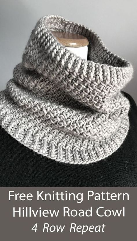 Snood Pattern Knitted, Knit Cowl Pattern Free Easy, Knitted Cowl Patterns, Knitting Cowl Patterns, Snood Knitting Pattern, Knit Snood, Snood Pattern, Knit Cowl Pattern Free, Loop Knitting