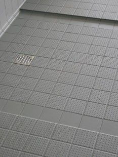 Anti-Slip Tiles for mommy's shower Anti Slip Tiles Bathroom, Non Slippery Tiles For Bathroom, Non Slip Tiles For Bathroom, Anti Slip Tiles, Tile Laundry Room, Flat Makeover, Non Slip Bathroom Flooring, Large Format Tiles, Inlaw Suite