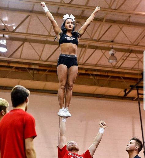 Gabi Butler on Instagram: "Stunting at the @navarro_college_cheer open practice with @peypey777 Super excited to compete with my #Dawgs at #NCA #CollegeNationals in a month from now in Daytona!! #Navarro #Nationalchamps👊🏅🔱 Photo creds: @jerryhughesphoto" College Cheerleader Aesthetic, Gabi Butler Cheer, Cheer Navarro, Navarro College, Navarro Cheer, Gabi Butler, Cheer Gym, Cheer Moves, Calisthenics Gym