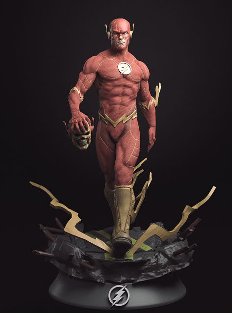 Flash Toys, Figures Reference, Nomad Sculpt, Flash Dc Comics, Marvel Statues, Dc Figures, Dc Rebirth, Character Statue, Routeur Cnc