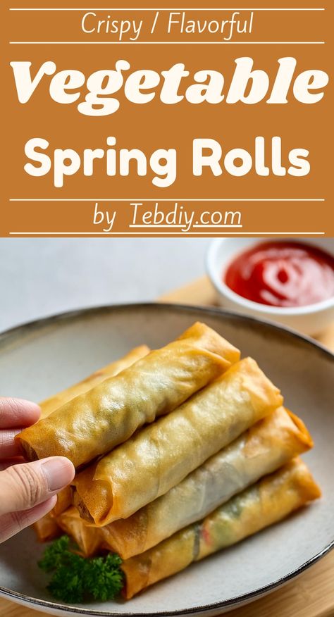 Super Crispy And Tasty Vegetable Spring Rolls Recipe Veggie Spring Roll Recipe, Thai Veggie Spring Rolls, Spring Rolls Crispy, Thai Rolls Spring, Vegetable Spring Rolls Rice Paper, Panda Express Spring Rolls Recipe, Veggie Spring Rolls Recipe, Veggie Eggroll Recipe, Vegetable Rolls Recipe