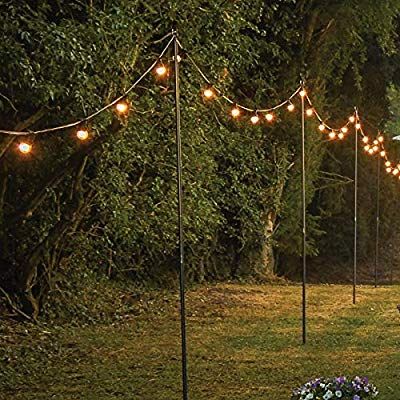 Diy Festoon Light Poles, Marquee Decoration Birthday, Festoon Lights Garden, Garden Festival Party Ideas, Festoon Pole, Wedding Marquee Ideas, Wedding Outdoor Lighting, Garden Party Ideas For Adults, Festival Decorations Outdoor