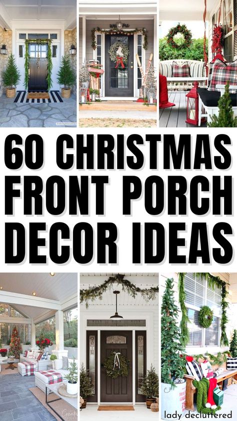 60 Christmas Front Porch Decor Ideas Christmas Front Porch Decorating Ideas, Christmas Front Porch Decor Ideas, Outdoor Christmas Decoration Ideas, Front Porch Decorating Ideas, Farmhouse Christmas Decor Ideas, Porch Design Ideas, Christmas Porch Decor Ideas, Porch Table, Holiday Planter