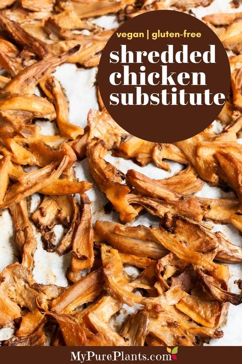 Vegan Chicken Recipes, Vegan Bbq Sauce, Shredded Chicken Recipe, Chicken Substitute, Great Vegan Recipes, Soy Curls, Vegan Burrito, Vegan Snack Recipes, Soy Free Vegan