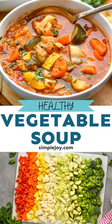 Low Calorie Vegetable Soup, Instapot Soup Recipes, Instant Pot Vegetable Soup, Vegetarian Vegetable Soup, Vegetable Soup Crock Pot, Instant Pot Veggies, Sandwich Buffet, Veggie Soup Recipes, Crock Pot Vegetables