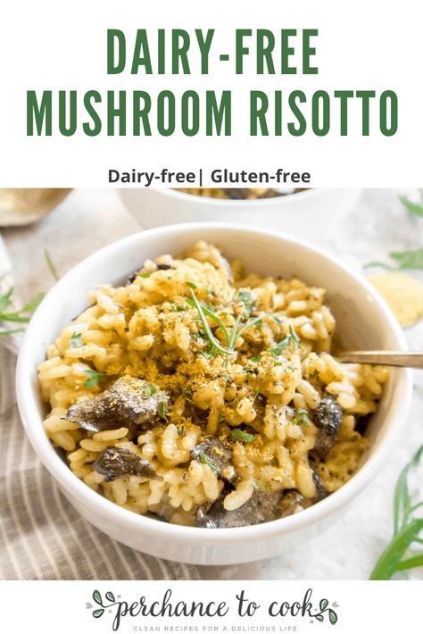 Dairy Free Mushroom Risotto, Dairy Free Risotto Recipes, Dairy Free Risotto, Crockpot Dairy Free, Gf Meals, Df Recipes, Vegan Risotto, Dairy Free Recipes Dinner, Daniel Plan