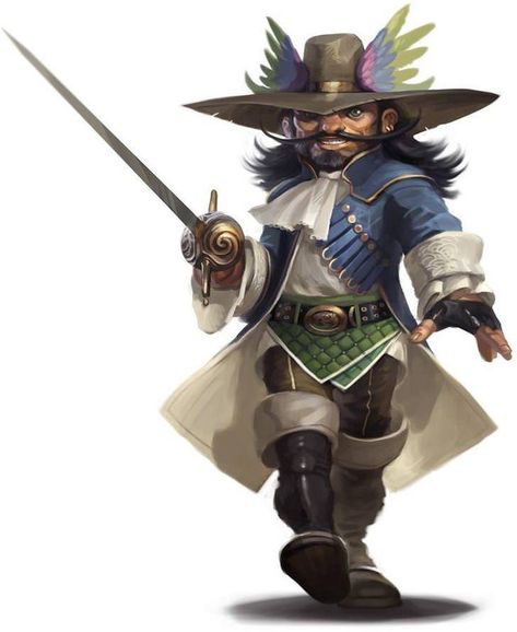 Dungeons & Dragons: Halflings and gnomes II (inspirational) - Album on Imgur Man With Rapier, Pirate Rapier, Halfling Bard, Guard Captain, Dnd Halfling, Halfling Rogue, Pathfinder Character, Heroic Fantasy, Pathfinder Rpg