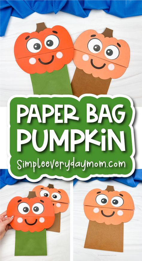 Lantern Crafts For Kids, Halloween Paper Bags, Lantern Crafts, Bag Puppet, Puppet Craft, Puppets For Kids, Paper Bag Crafts, Paper Bag Puppets, Crafts Preschool