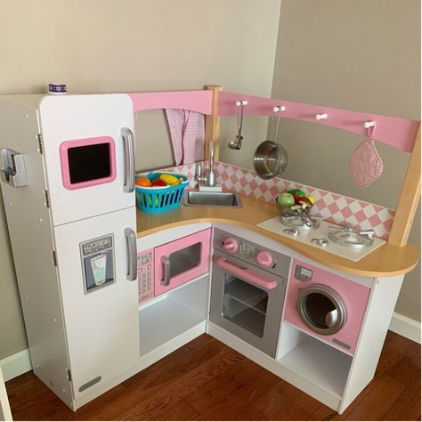 Girls Kitchen Set, Exotic Makeup, Corner Kitchen, Doll Crib, Kids Play Kitchen, Paper Duck, Play Kitchen Sets, Diy Play Kitchen, Ideas Room