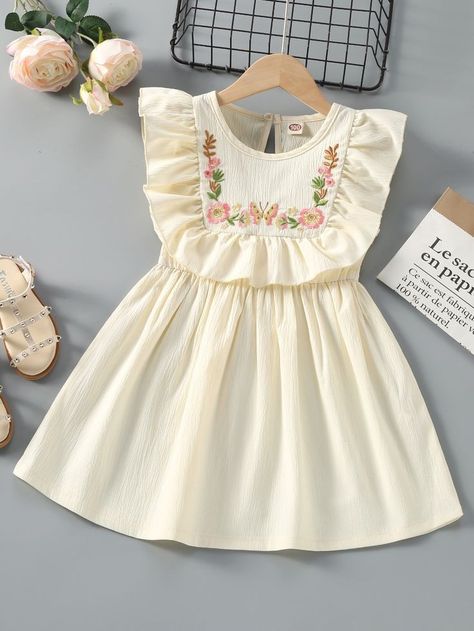 Vestidos Country, Baby Dress Embroidery, Baby Dress Diy, Kids Dress Collection, Toddler Dresses, Kids Garments, Girl Dress Pattern, Baby Dress Patterns