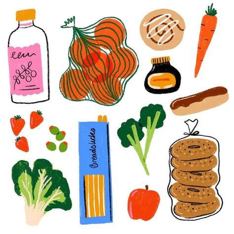 Illustration by @philippacoules — 💫👌 Now I want to draw everything in my pantry 🙌 — #awesomeillustrator #foodillustration #foodillustrator | Instagram 2023 Illustration, 귀여운 음식 그림, Instagram Illustration, Want To Draw, Favourite Food, Food Illustration, Food Drawing, Fall Collection, Food Illustrations