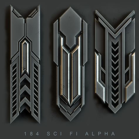 184 Sci Fi Alpha, on ArtStation at https://www.artstation.com/artwork/b5PAYE Sci Fi Shapes, Sci Fi Pattern, Sci Fi Background Design, Sci-fi Door, Sci Fi Laser, Sci Fi Game Assets, Optical Illusion Wallpaper, Sci Fi Games, Sci Fi Props