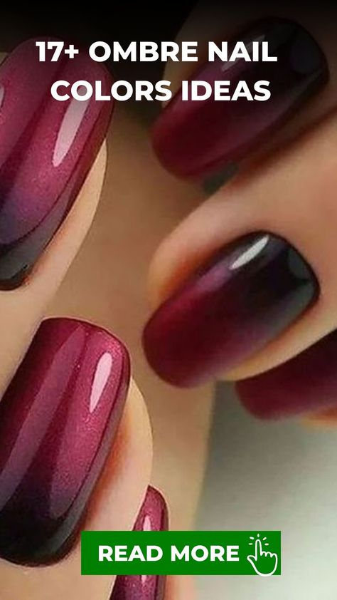 Nail Art Designs In Pink Shade, Short Nail Designs Dip Powder Ombre, Burgundy Ombre Nail Ideas, Dark Ombre Nails Short, Purple Yellow Ombre Nails, October Powder Dip Nails, October Nails Ombre, Ombre Nail With Design, Nail Colors With Black Dress