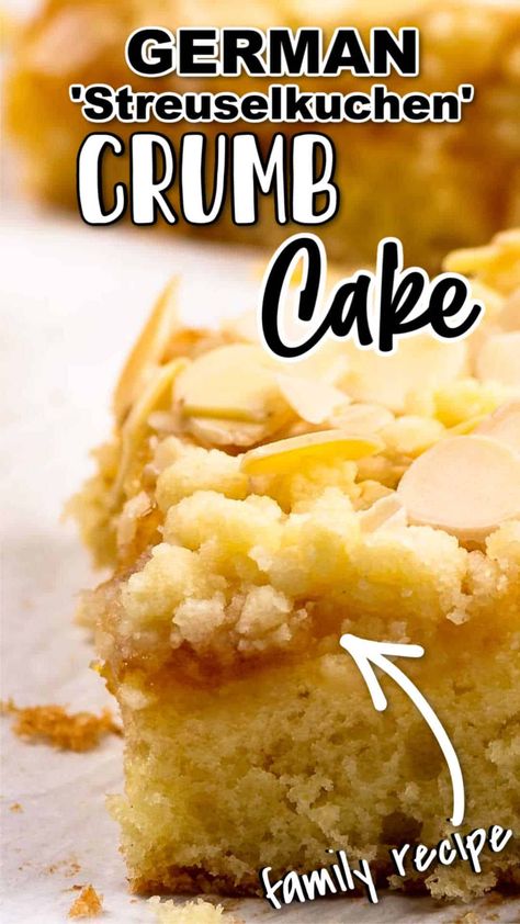 German Crumb Cake Recipe, Watermelon Granita, Easy German Recipes, Food Authentic, German Food Authentic, Crumb Cake Recipe, German Desserts, German Cake, Frozen Summer