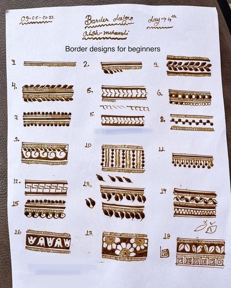 Mehendi Basics Henna Patterns, Mehandi Basic Design, Mehendi Tutorial, Mehndi Book, Beautiful Simple Mehndi Design, Beginner Patterns, Modern Mehndi, Henna Tutorial, Engagement Mehndi