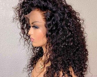 Best quality 180 Density T-Part Transparent Lace Blonde 1b/613 | Etsy Eva Hair, 360 Lace Frontal Wig, Wave Crochet, Curly Lace Wig, Brazilian Hair Wigs, Curly Human Hair Wig, 360 Lace Wig, Curly Lace Front Wigs, Deep Curly