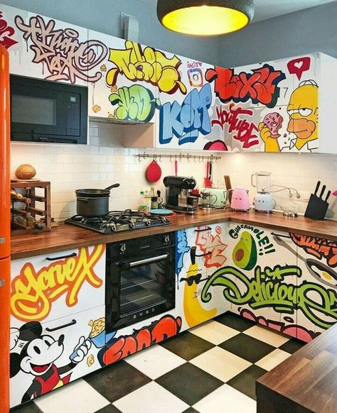 Graffiti Furniture, Room Makeover Inspiration, Graffiti Styles, Room Ideas Bedroom, Dream House Decor, Aesthetic Room Decor, Dream Home Design, Room Makeover, Home Deco