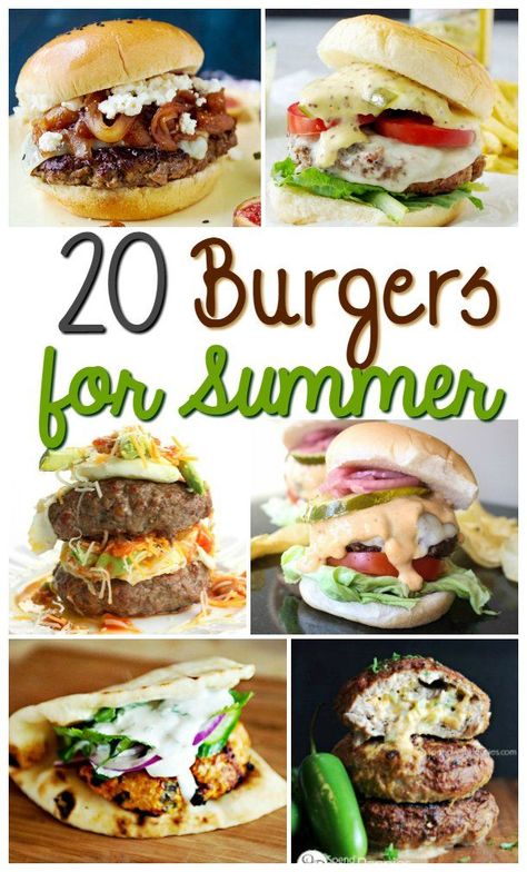 20 of the Best Gourmet Burgers for Summer Grilling – Rock Your Tastebuds! Fancy Burgers, Summer Burger, Gourmet Burgers Recipes, Summer Burgers, Unique Burgers, Amazing Burger, Best Burger Recipe, Burger Night, Grilled Burgers