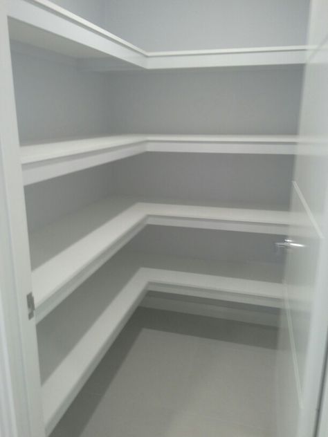 Walk In Storage Cupboard, Walk In Cleaning Closet, Small Walk In Linen Closet Ideas, Downstairs Cupboard Storage Ideas, Store Room Cupboard Ideas, Walk In Linen Cupboard, Walk In Linen Closet Ideas, Walk In Linen Closet Design, Small Walk In Linen Closet