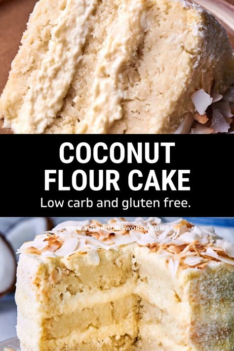 Essen, Gluten Free Cake With Coconut Flour, Coconut Flour Cake Recipes Simple, Coconut Flower Recipe, Low Calorie Coconut Dessert, Low Carb Coconut Flour Recipes, Coconut Flour Pound Cake, Recipes With Coconut Flour, Coconut Meat Recipes