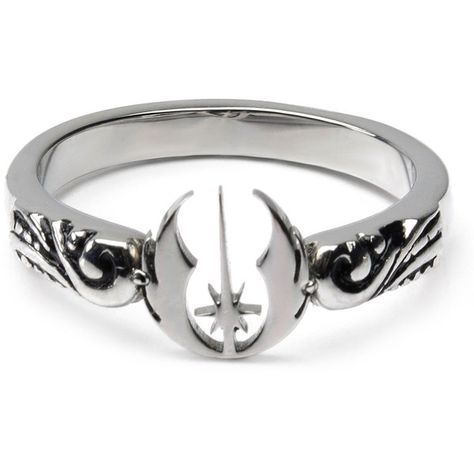 Star Wars Stainless Steel Jedi Symbol Cutout Ring ($55) ❤ liked on Polyvore featuring jewelry, rings, stainless steel jewelry, cut out ring, stainless steel jewellery, engraved rings and cut out jewelry Jedi Symbol, Star Wars Ring, Jcpenney Jewelry, Kays Engagement Ring, Star Wars Jewelry, Fandom Jewelry, Star Wars Accessories, Star Wars Wedding, Rings Accessories