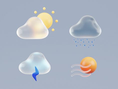 3D Weather Icon Pack Weather Icon, Weather Icons, 3d Icons, Icon Pack, 3d Animation, 3d Design, Icon Design, Global Community, Creative Professional