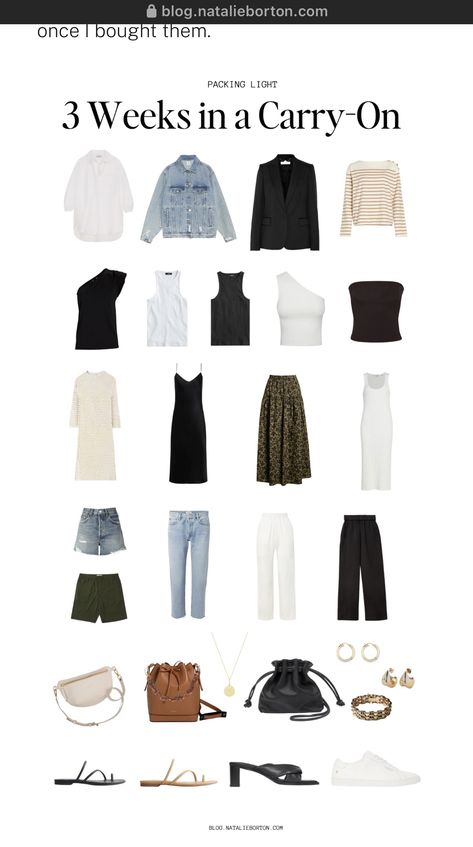 Pack 2 Weeks In A Carry On, Carry On Outfits Summer, 7 Day Travel Capsule Wardrobe, Carry On Capsule Wardrobe Spring, 2 Week Capsule Wardrobe Travel Packing, Travel Capsule Wardrobe Japan, Capsule Wardrobe Travel Europe, Japan Travel Outfit, Italy Fall