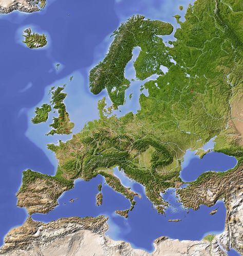 Shaded relief map of Europe. Europe. Shaded relief map with major urban areas. C , #sponsored, #map, #Europe, #Shaded, #relief, #major #ad World Geography Map, Cartography Map, Geography Map, Terrain Map, Rpg Map, World Geography, Science Photos, Relief Map, Europe Map