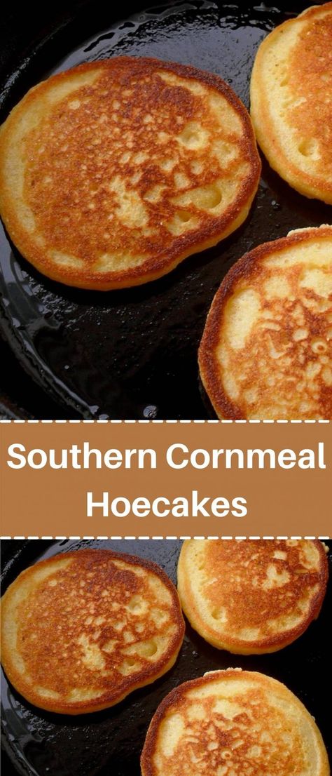 Fried Cornbread – Southern Cornmeal Hoecakes Fried Cornbread Southern, Cornmeal Hoecakes, Cornbread Fritters, Cornbread Southern, Fried Cornbread, Johnny Cake, Southern Cornbread, Quick Side Dishes, Fried Corn