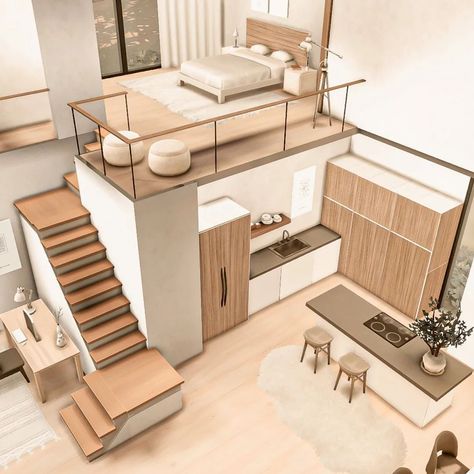 Sims 4 No Cc Interior, Sims House Plans Layout, Forest Cottage Interior, Sims 4 Home Layout, Sims House Layouts, Sims 4 Houses No Cc, Houses Layout, Sims Home, Sims 4 Loft