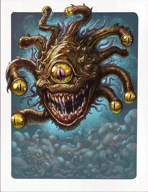 ArtStation - Beholder Fan art, Allen Michael Geneta Beholder Dnd, Beholder Art, Monster Inspiration, Scifi Art, D D Monsters, Dnd 5e Homebrew, Dnd Monsters, Character References, Dnd Art