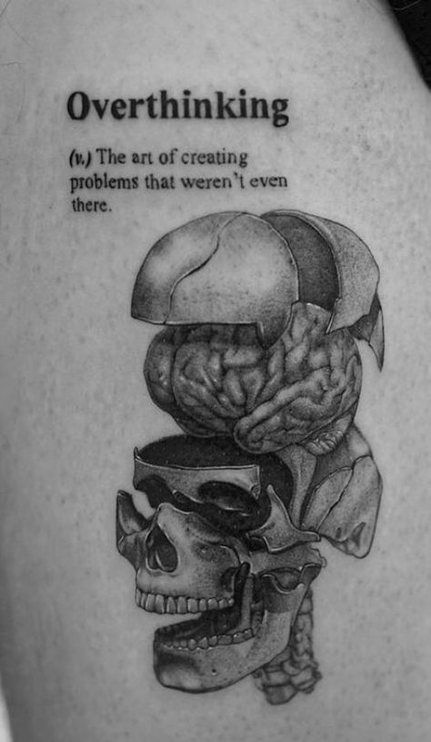 Internal Conflict Tattoo, Trapped Mind Tattoo, Trapped Soul Tattoo, Human Nature Tattoo, Deception Tattoo Ideas, Self Sabatoge Tattoo, Mood Tattoo Ideas, Phobia Tattoo Ideas, Over Thinker Tattoo Ideas