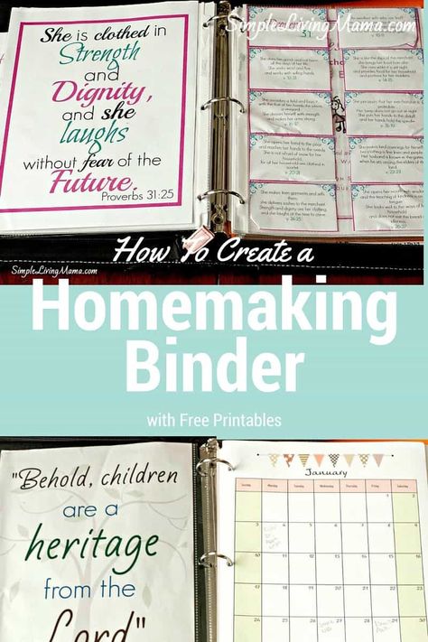 Homemaking Binder, Household Notebook, Happy Homemaking, Family Recipe Book, Family Binder, Household Binder, Christian Homemaking, Binder Printables, Home Binder