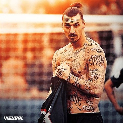 Soccer Football on Instagram: “"Yesterday we played Caen on Parc des Princes. My most important game so far. … | Zlatan ibrahimović, Ibrahimović, Ibrahimovic tattoo Ibrahimovic Tattoo, My Shirt, Zlatan Ibrahimović, Soccer Football, Life Tattoos, Inked Girls, Prince, Soccer, Football