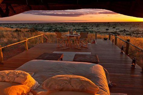 The Malori Sleep Out Deck, Tswalu Kalahari, South Africa Romantic Travel, Luxury Lodges, African Skies, Outdoor Bedroom, Luxury Safari, Safari Lodge, Sleeping Under The Stars, Luxury Rooms, Game Reserve